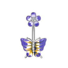Load image into Gallery viewer, Zircon Navel Stud Grease Belly Ring Piercing Jewelry
