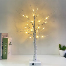 Load image into Gallery viewer, LED Artificial Tree Lights Colored Lights Christmas Festival Room Bedside Decorative Table Lamp Silver Birch Small Night Lamp
