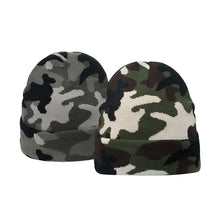 Load image into Gallery viewer, 2023 Woolen Cap Autumn and Winter New Outdoor Leisure Ski Cap Beanie Hat Warm Jacquard Camouflage Knitted Hat Men
