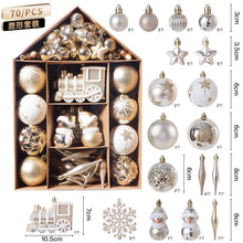 Load image into Gallery viewer, 70 House Painted Christmas Electroplating Gift Bag Christmas Tree Ornaments Decorations
