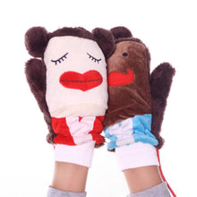 Load image into Gallery viewer, Plush Halter Gloves for Women Winter Warm Fleece-Lined Thickened Ins Trendy Students Cold-Proof Winter
