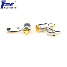 Load image into Gallery viewer, Cufflinks French Style Shirt Cufflinks Cuff Cufflink Men's Cufflinks Gold and Silver Color Bullet Cufflinks
