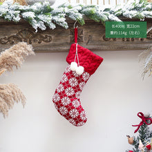 Load image into Gallery viewer, Christmas Decorations Knitted Christmas Stockings Woolen Yarn Socks Red and White Elk Gift Bag Children Gift Bag
