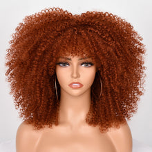 Load image into Gallery viewer, Wig Female African Small Curly Headgear with Bangs Chemical Fiber Wig Multi-Color Optional Xuchang Wig
