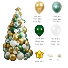 Load image into Gallery viewer, Christmas Green Rubber Balloons Package Forest Series Christmas Tree Set

