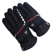 Load image into Gallery viewer, Men's Winter Cotton Gloves Fleece-Lined Thickened Winter Skiing Riding Electric Car
