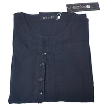 Load image into Gallery viewer, New Cotton Linen Shirt Youth Solid Color Simple round Neck Button Trendy Casual Long Sleeve Shirt
