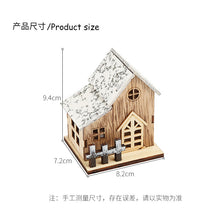 Load image into Gallery viewer, Christmas Wooden Craftwork Wooden Snow Light-Emitting Cabin Lighting Home Desktop Led Decorations Ornaments
