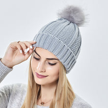 Load image into Gallery viewer, Popular Protection Hairstyle Silky Stretch Satin Knitted Hat Loose and Warm Woolen Cap Ladies
