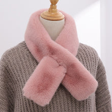 Load image into Gallery viewer, Winter Fashion All-Match Imitate Rex Rabbit Fur Plush Scarf Female Korean Cross Warm Imitation Mink
