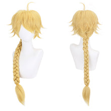 Load image into Gallery viewer, Cosplay Wigs+ Wig Cap Genshin Impact Traveler Aether Wig Golden Long Braided Heat Resistant Hair Halloween Role Play
