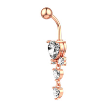 Load image into Gallery viewer, Jewelry Chain Pentagram Zircon Belly Ring Navel Stud Piercing
