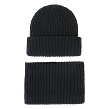 Load image into Gallery viewer, Knitted Hat Children's 2023 Autumn and Winter New Hat Scarf Set Striped Knitted Wool Hat
