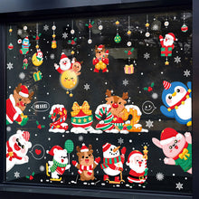 Load image into Gallery viewer, Christmas Decorative Stickers Shopping Window Decorative Santa Snowman Static Stickers

