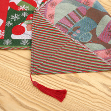 Load image into Gallery viewer, Christmas Decorations Knitted Fabric Table Runner Creative Christmas Table Runner Dining Table Santa Claus Decoration Home Dress up
