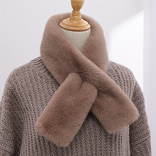 Load image into Gallery viewer, Winter Fashion All-Match Imitate Rex Rabbit Fur Plush Scarf Female Korean Cross Warm Imitation Mink
