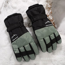 Load image into Gallery viewer, Men's Ski Gloves Fleece-Lined Thickened Five-Finger Touch Screen Color Matching Non-Slip Windproof Cycling
