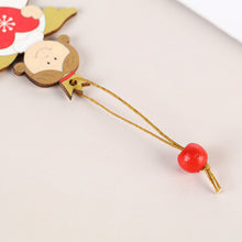 Load image into Gallery viewer, Christmas Wooden Decorative Cartoon Elk Doll Crafts Wooden Christmas Pendant
