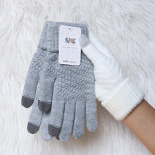 Load image into Gallery viewer, Women's Fleece-Lined Thickened Knitting Double-Screw Finger Cold-Proof Couple Warm Gloves
