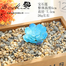 Load image into Gallery viewer, Blue Series Artificial Succulent Pant Flower Head Creative DIY Accessories Flower Arrangement Artificial Flower Plant Wall Supplies Green Plant
