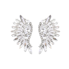 Load image into Gallery viewer, Colorful Crystals Exaggerated Famous   Fan Wing Earrings Fashion Stud Earrings Bohemian Style
