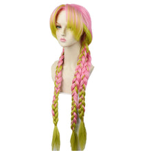 Load image into Gallery viewer, Kimetsu No Yaiba Cos Wig Mansi Honey Glass Gradient Twist Braid Anime Cosplay Modeling Style
