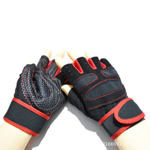 Load image into Gallery viewer, Lengthened Half-Finger Fitness Gloves Men's Weightlifting Tactical Wristband Wear-Resistant Horizontal Bar Anti-Female Summer
