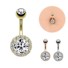 Load image into Gallery viewer, Exquisite Zircon Navel Ring Navel Stud Navel Buckle
