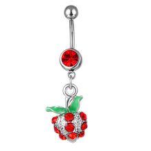 Load image into Gallery viewer, Piercing Jewelry Fruit Cherry Pendant Belly Ring Navel Stud

