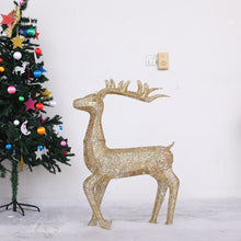Load image into Gallery viewer, Decoration Luminous Iron Christmas Deer Christmas Scene Decorative Ornaments Shopping Mall Hotel Christmas Iron Gold and Silver Deer
