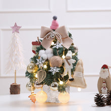 Load image into Gallery viewer, Korean Style Pink Mini Christmas Tree Set Desktop Christmas Tree Ornaments Led Gold 60cm Snow Tree Gift with Light
