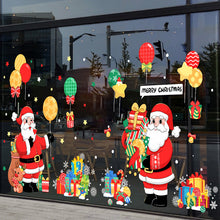 Load image into Gallery viewer, Christmas Decorative Stickers Shopping Window Decorative Santa Snowman Static Stickers
