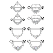 Load image into Gallery viewer, Girl’s Zircon Nipple Ring Adhesive Nail Piercing
