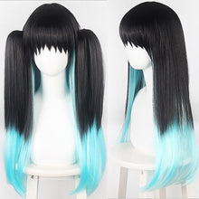 Load image into Gallery viewer, Kimetsu No Yaiba Cos Wig Nezuko Fugang Yiyong Time Transparent No Ichiro Charcoal Zhi Shu Chestnut Flower Fall Chanel
