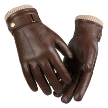 Load image into Gallery viewer, Winter Sheepskin Thermal Gloves Outdoor Sports Business Driving Leather Gloves Men's Fleece-Lined Windproof
