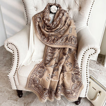Load image into Gallery viewer, Women's Scarf Shawl Outer Match Winter Office Nap Blanket Cheongsam Blanket Cashmere-like Tassel Warm Scarf
