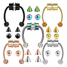 Load image into Gallery viewer, Stainless Steel Magnet Fake Nose Ring Style Supply Magnetic Nasal Splint
