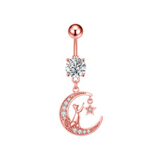 Load image into Gallery viewer, Zircon Navel Stud Grease Belly Ring Piercing Jewelry
