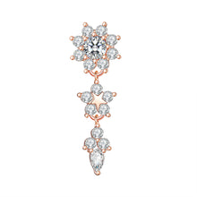 Load image into Gallery viewer, Collapsable Pole Zircon Navel Ring Navel Stud Piercing Jewelry
