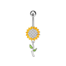 Load image into Gallery viewer, New Zircon Navel Stud Drop Oil Belly Ring Piercing Jewelry
