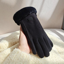 Load image into Gallery viewer, Winter Women's Korean-Style Cute Bow Fleece-Lined Thickened Autumn Riding Electric Car Cold-Proof Warm Touch Screen Gloves
