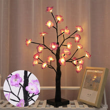 Load image into Gallery viewer, LED Artificial Tree Lights Colored Lights Christmas Festival Room Bedside Decorative Table Lamp Silver Birch Small Night Lamp
