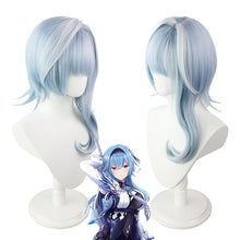 Load image into Gallery viewer, Youla Cosplay  wig Blue And White Gradient Dyed Upturned Irregular Sideburns Original God Cos Wig
