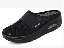 Load image into Gallery viewer, Summer Heel-Free Slip-on Women's Shoes Loafers Large Size Platform Shoes Air Cushion Mesh Breathable Half Slippers for Women

