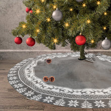 Load image into Gallery viewer, Christmas Decoration Supplies Knitted Acrylic Snowflake Christmas-Tree Skirt Tree Bottom Decorative Tree Apron
