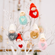Load image into Gallery viewer, 2pcs/lot Christmas Decoration Wool Pompon Pendant Cute Mini Snowman Pendant Tree Decoration Pompon Doll Doll Pendant

