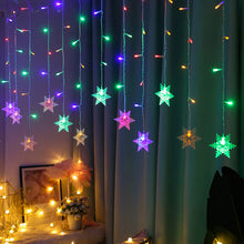 Load image into Gallery viewer, LED Snowflake Curtain Light Ice Strip Light Festival Decoration Christmas Atmosphere Decoration Snowflake Festival
