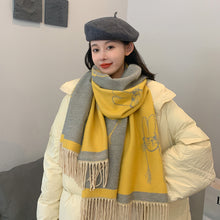 Load image into Gallery viewer, 2023 Winter New Artificial Cashmere Scarf F Letter All-Matching Long Tassel Shawl Fashion Thickened Scarf
