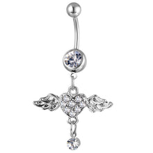 Load image into Gallery viewer, Diamond Angel Wings Navel Ring Navel Stud Navel Decoration Creative Belly Dance Accessories
