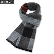 Load image into Gallery viewer, New Men's Wool Blend Jacquard Plaid Scarf Men's Winter Warm Thickened Plaid
